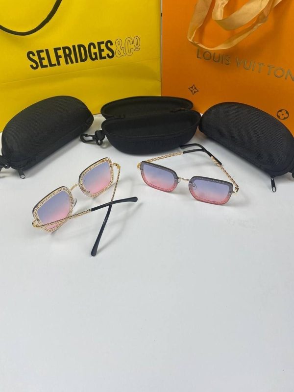 Chanel Vintage Pink Square Frame Women Replica Sunglasses Women's Fake Eyewear Rep Outdoor Driving Lens First Copy Beach Polarized Sunglass Cheap Reps Fashion Designer Frames Sale UK
