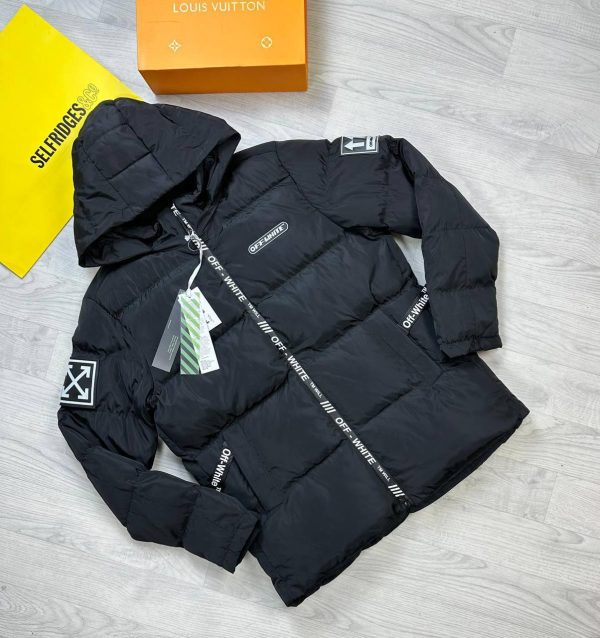 Off-White Puffer Down Winter Arrow Replica X Jacket Black Sale UK