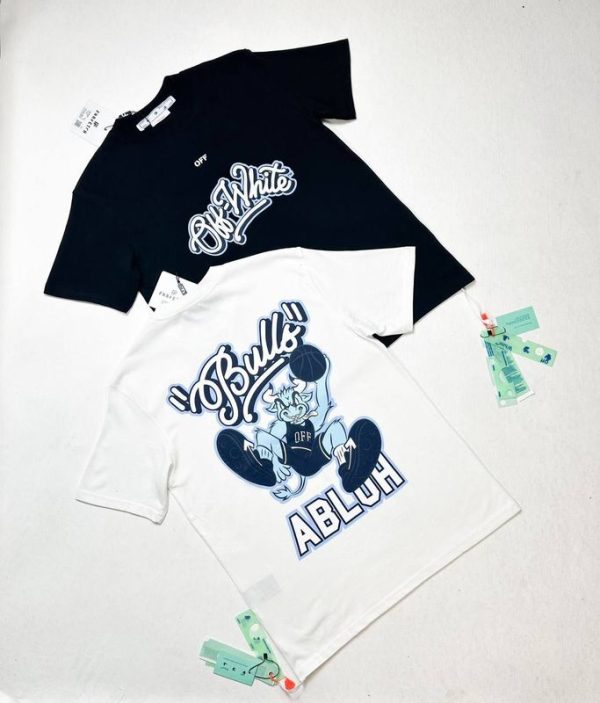 Off-White Chicago Bulls T-Shirt For Men's in 2 Colors
