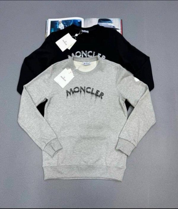 Moncler Logo Printed Faded Effect Jumpers For Men's in 2 Colors
