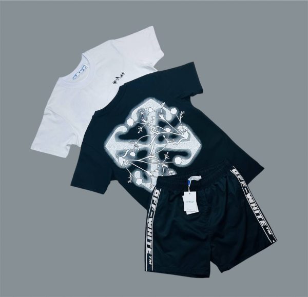 Off-White Bandana Arrow T-Shirts & Shorts Sets For Men's in Different Colors