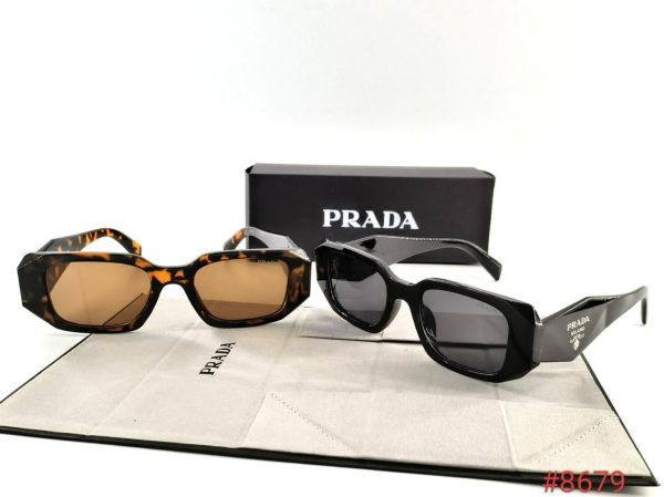 Prada Milano PR 17WS 2AU8C1 Geometric Plastic Frame Sunglasses