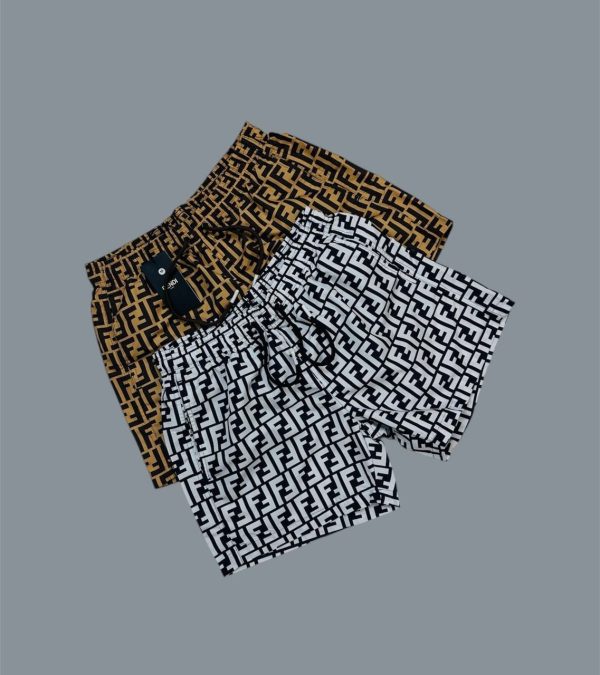 Fendi Logo Printed Swim Shorts For Men's in 2 Colors