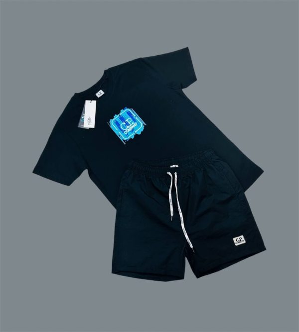 C.P. Company Logo Printed T-Shirts & Shorts Set For Men's in Different Colors