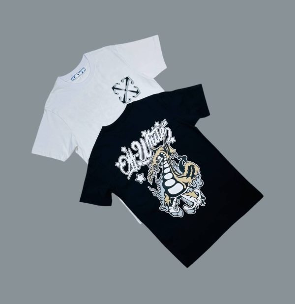 OFF-WHITE Dragon Skate T-Shirts For Men's in Different Colors