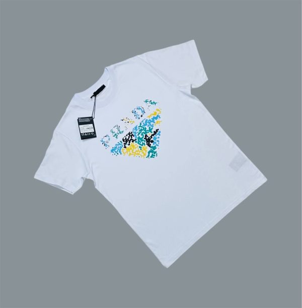 Prada Multi Color Pixel Print T-Shirts For Men's in 2 Colors