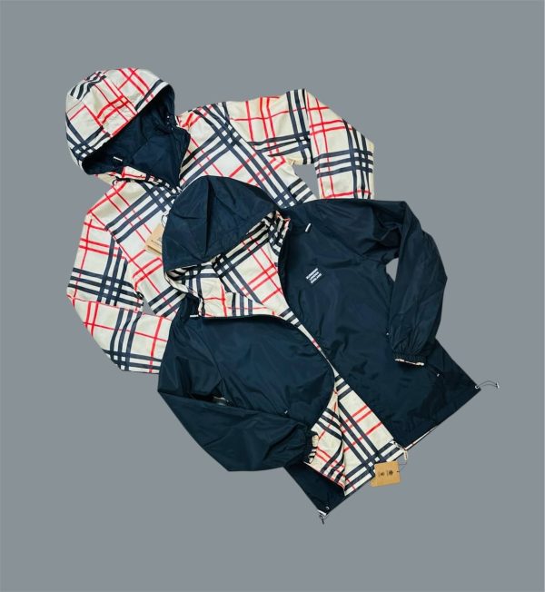 Burberry Reversible Hooded Nova Check Jackets For Men's