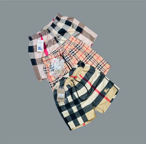Burberry Check Drawcord Swim Shorts For Men's in Different Colors