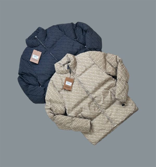 Burberry Monogram Motif Jacquard Puffer Jackets For Men's in 2 Colors