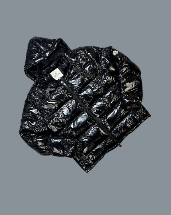 Moncler Padded Puffer Shinny Jackets in Black Color For Men's