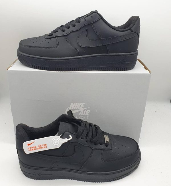 Nike Trainer Air Force 1 Anthracite Low '07 Full Black Men Sneakers