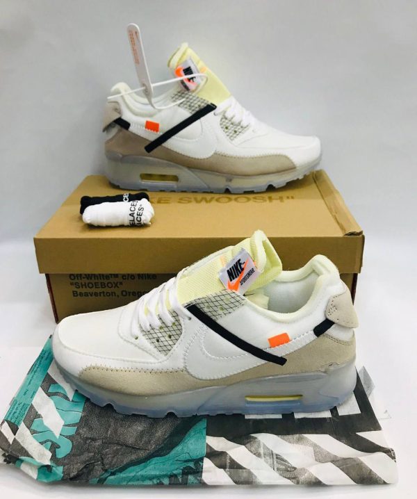 Nike X Off White Air Max 90s Ice White Men The Ten Sneakers