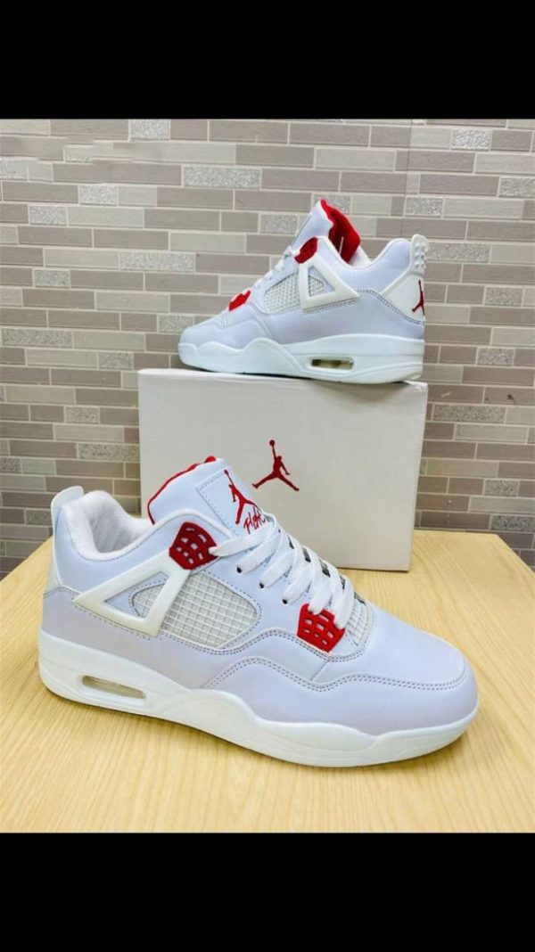 Nike Air Jordan 4 White Metallic Red GS Men's Shoes