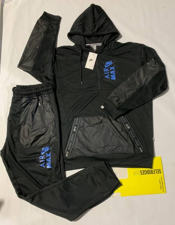 Nike Air Max Oversized Pullover Hoodie Asphalt Lychee Tracksuit Set in 3 Colors