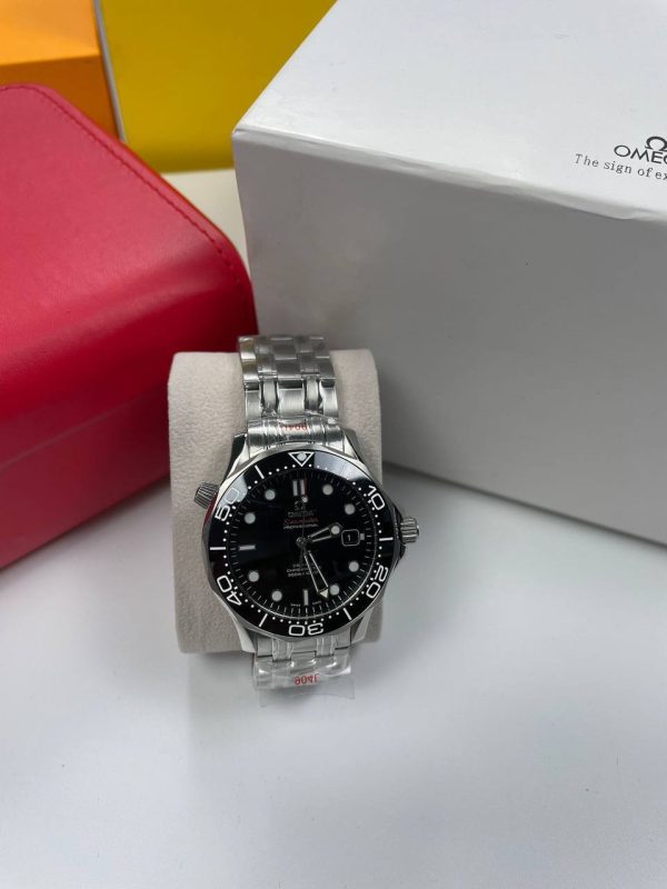 Omega Seamaster Diver Black Dial Watch For Men