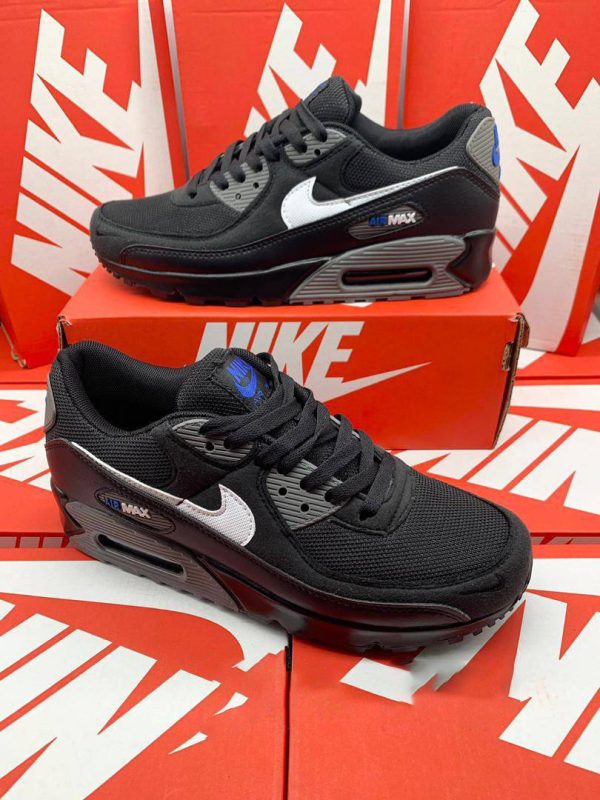 Nike Air Max 90's Black Marina Iron Grey White Blue Men Reps Sneakers UK