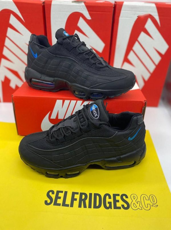 Nike Air Max 95 Black Imperial Blue Sneakers For Men's