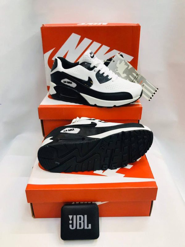 Nike Air Max 90 Shoe Men's Black & White Panda Rep Trainers UK