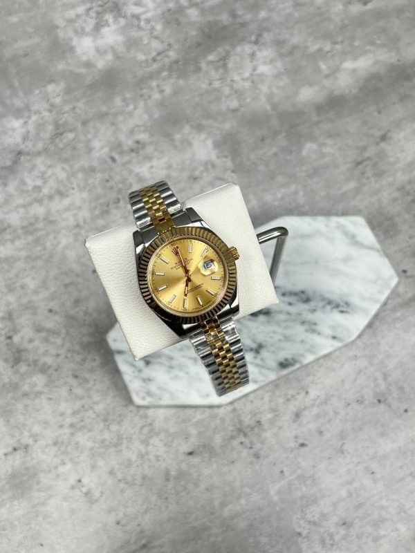 Rolex Lady Datejust Gold Dial Two Tone Watch Women's