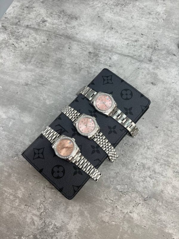 Rolex Datejust Pink Dial Watch in Different Chain Straps