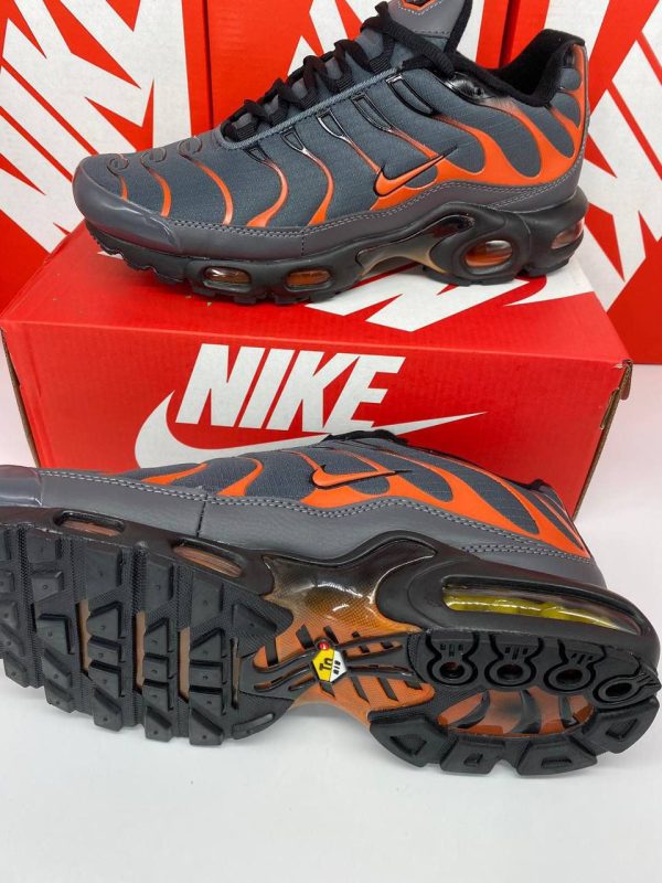 Nike Air Max Plus Grey & Orange Trainers For Men's