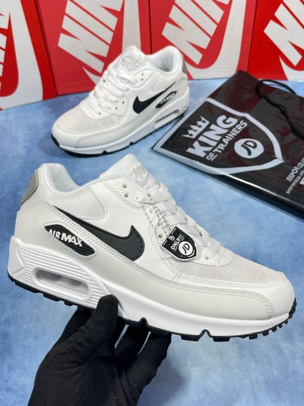 Nike Air Max 90 Trainers White & Black For Men's