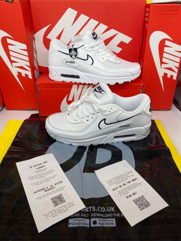 Nike Air Max 90 Trainers For Men's White & Black