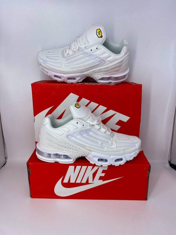 Nike Air Max Plus 3 Triple White Trainers For Men's
