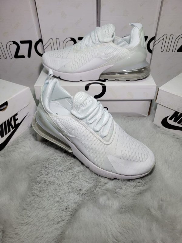 Nike Air Max 270 Triple White Trainers For Men's