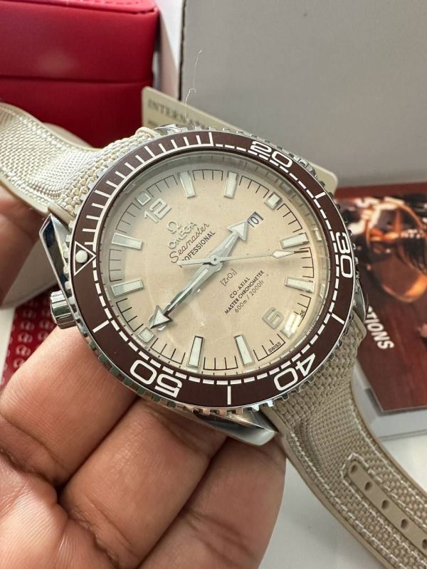 Omega Seamaster Automatic Men's Watch in Beige Color