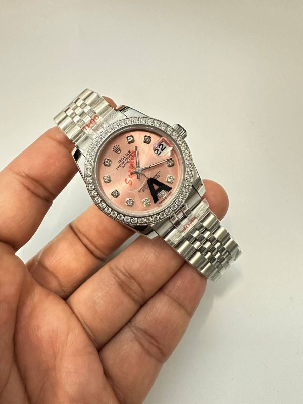 Rolex Datejust Silver & Pink Women's Watch