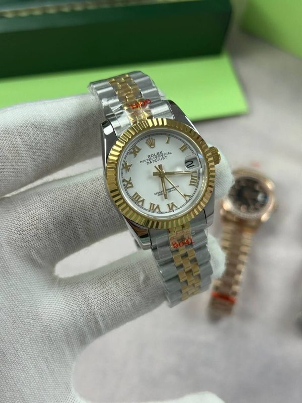 Rolex Datejust White & Gold Women's Watch