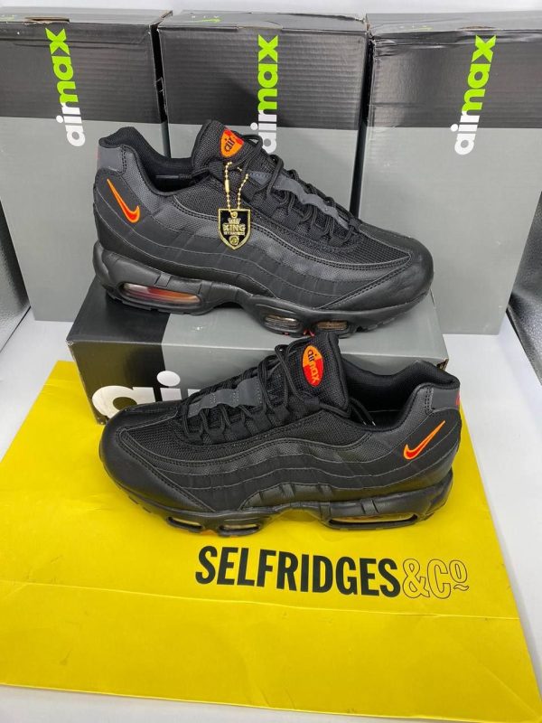 Nike Air Max 95 Black Red Orange Trainers For Men's