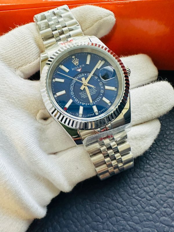 Rolex Sky-Dweller Oyster Perpetual Stainless Steel Watch For Men's in Blue Dial