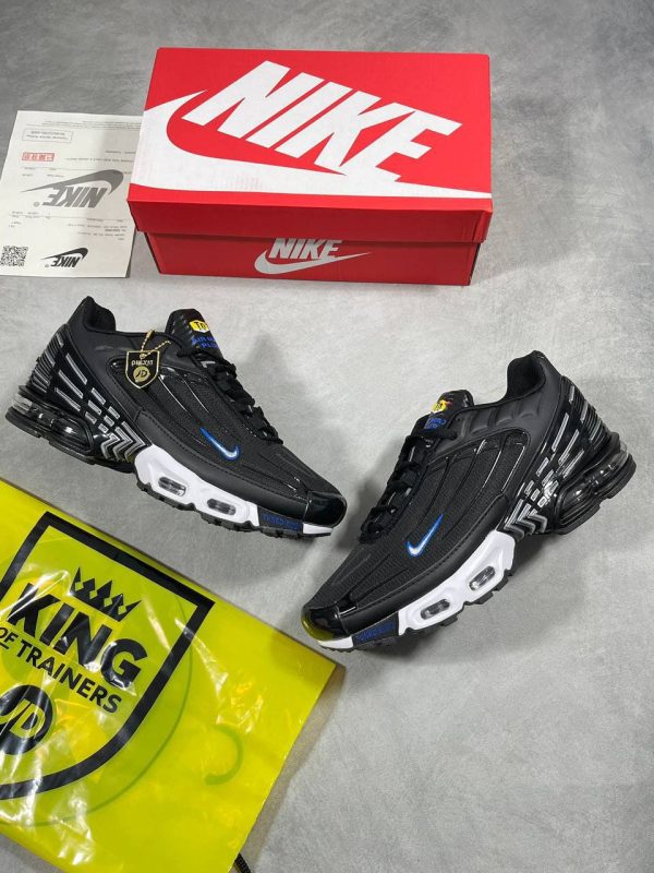 Nike Air Max Plus 3 Black Blue Metallic Silver Trainers For Men's