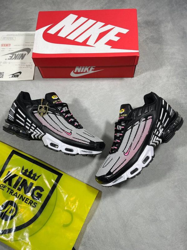 Nike Air Max Plus 3 Black White Chamois Trainers For Men's