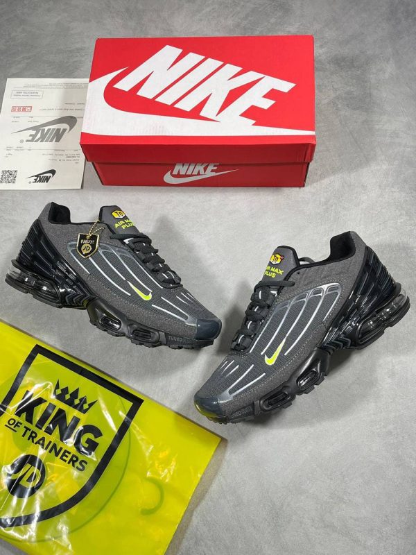 Nike Air Max Plus 3 Black Smoke Grey Yellow Trainers For Men's