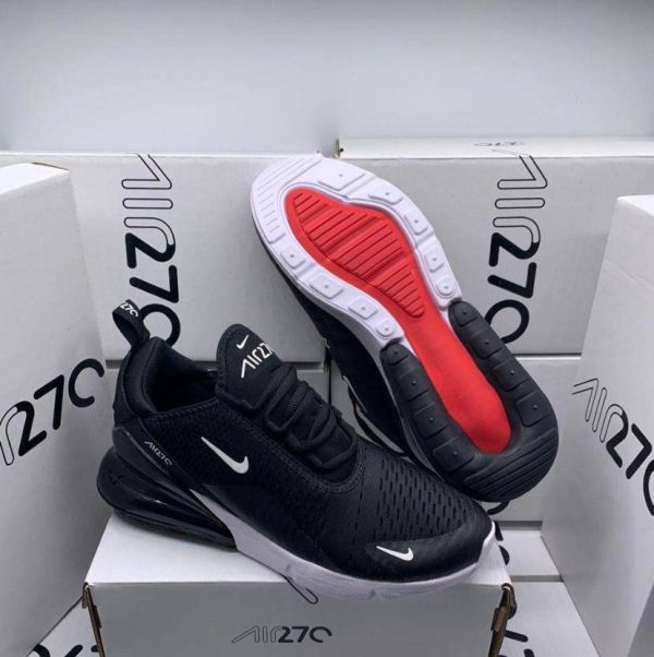 Nike Air Max 270 Black White Solar Red Anthracite Trainers For Women's