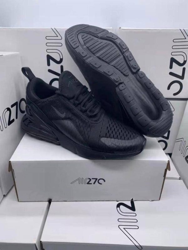 Nike Air Max 270 Triple Black Trainers For Women's