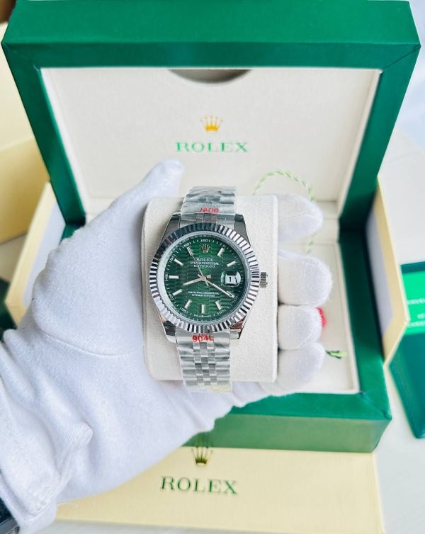 Rolex Oyster Perpetual Date Just Green Dial Men's Watch