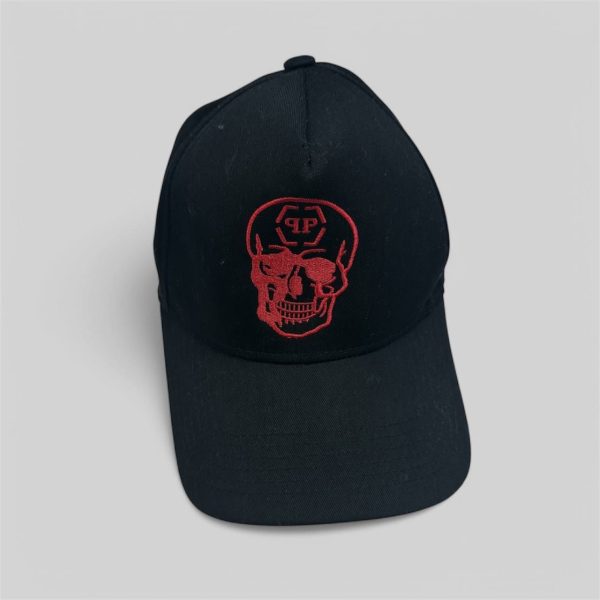 Philipp Plein 5-Panel Skull Caps in Black For Men's