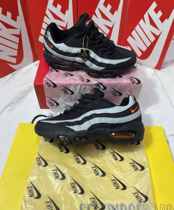 Nike Air Max 95 Black Grey Safety Orange Men's Trainers