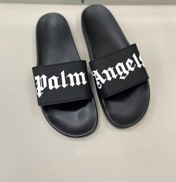 Palm Angels Logo Printed Pool Sliders For Men's