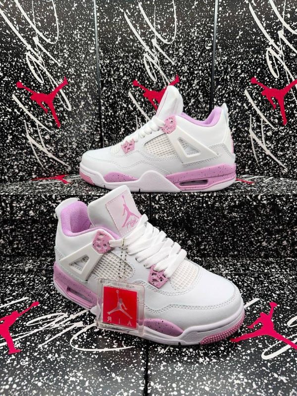 Nike Jordan 4 Retro White Pink Oreo Women's Trainers