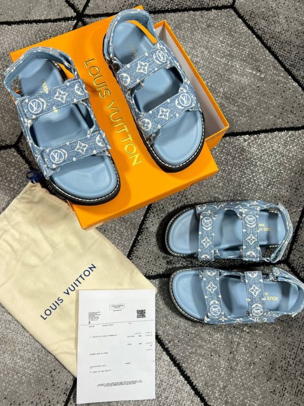 Louis Vuitton Women's Denim Paseo Flat Comfort Sliders