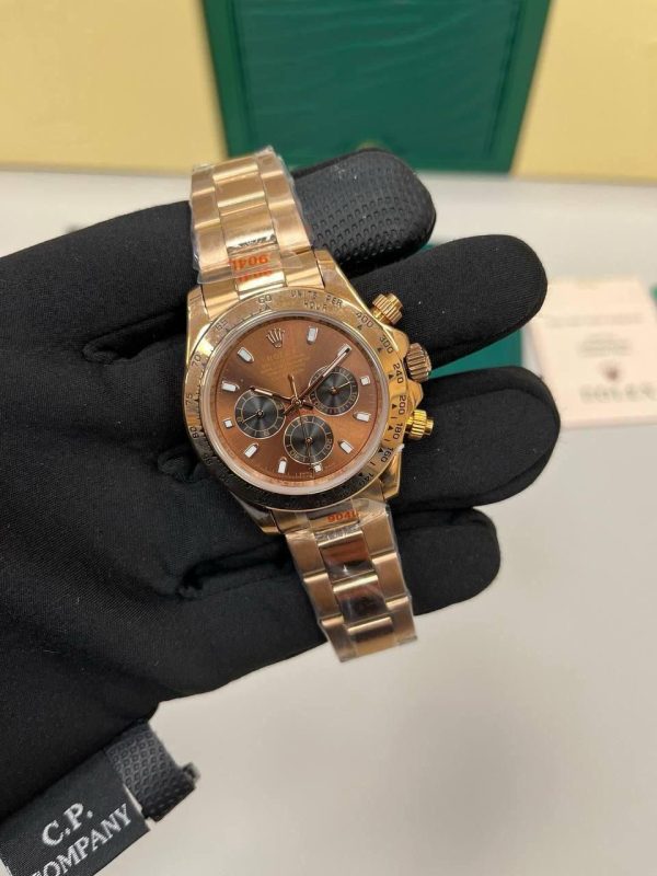 Rolex Daytona Rose Gold Chocolate Dial with Black Subdials Men's Watch