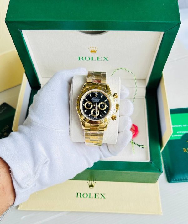 Rolex Daytona Black Dial Yellow Gold Men's Watch