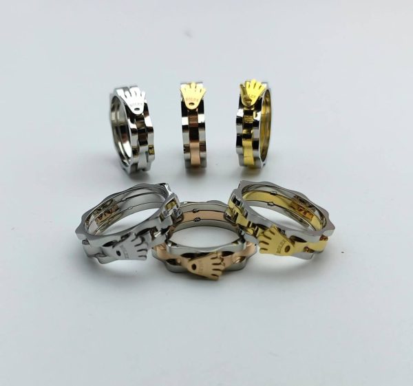 Rolex Band Rings Style Steel Crown in Different Colors