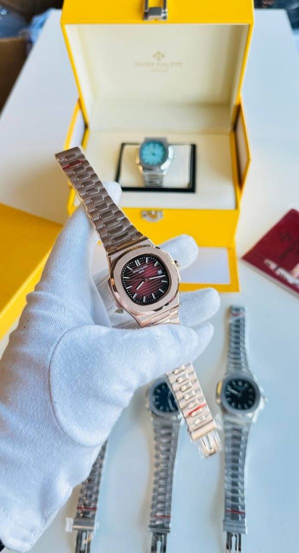 Patek Philippe Nautilus Brown Dial Rose Gold Men's Watch