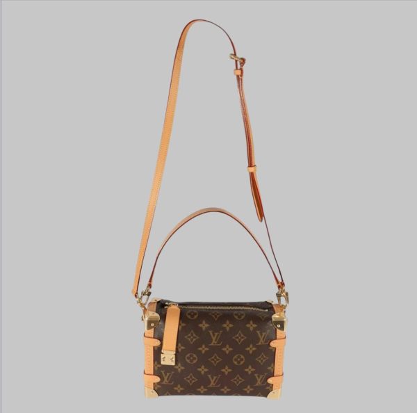 Louis Vuitton Side Trunk Handbag Brown For Women's